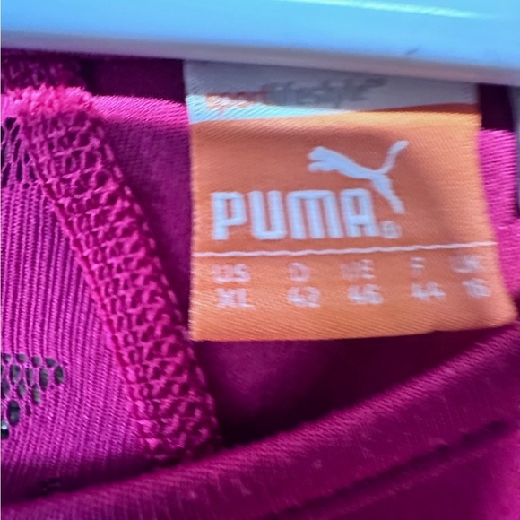 Puma Fushia Dark Pink Long Sleeve T-Shirt with Back Lace Detail - Picture 8 of 10